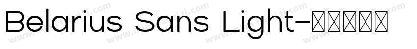 Belarius Sans Light字体转换